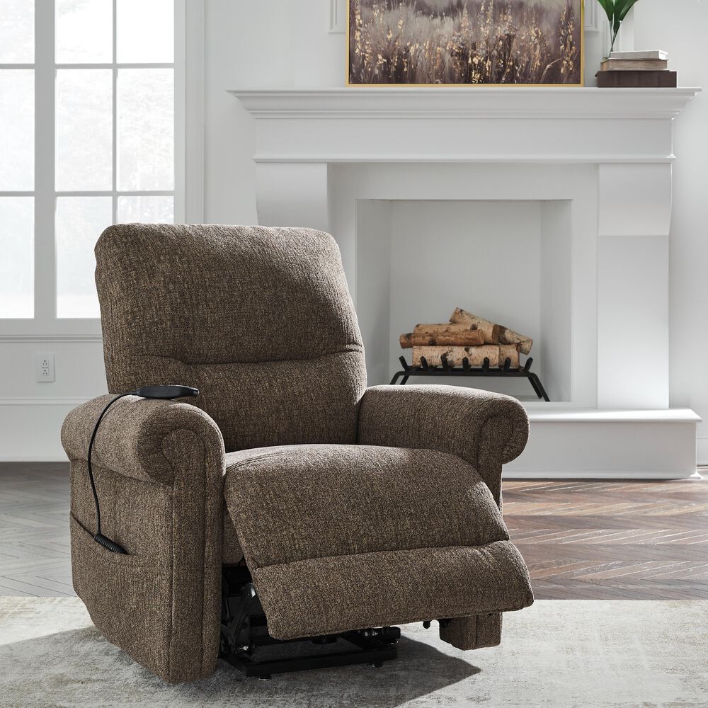 Ashley Aureta Power Lift Recliner in Earth, , large