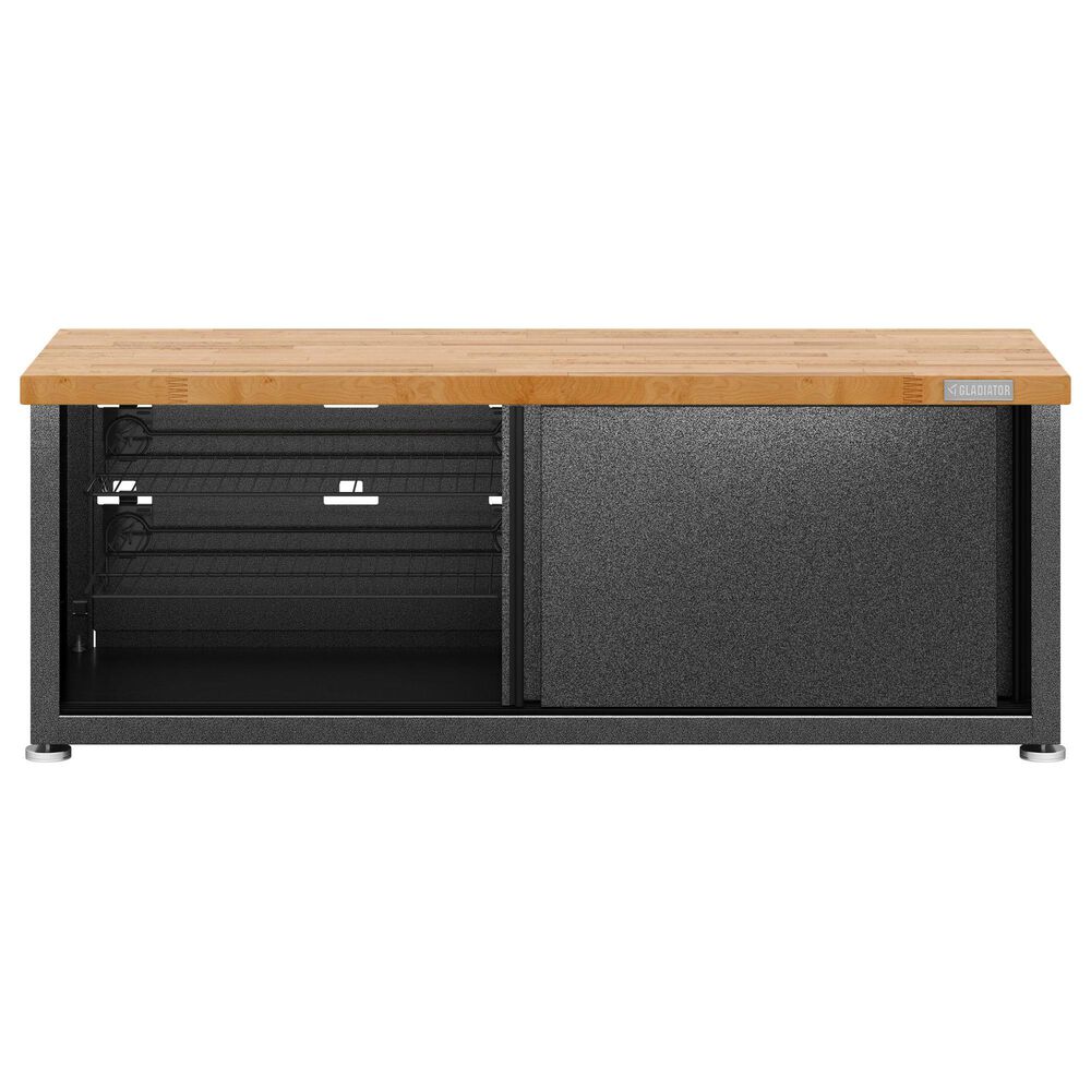Gladiator Ready-to-Assemble Storage Shoe Bench in Hammered Granite and Granite Slate, , large