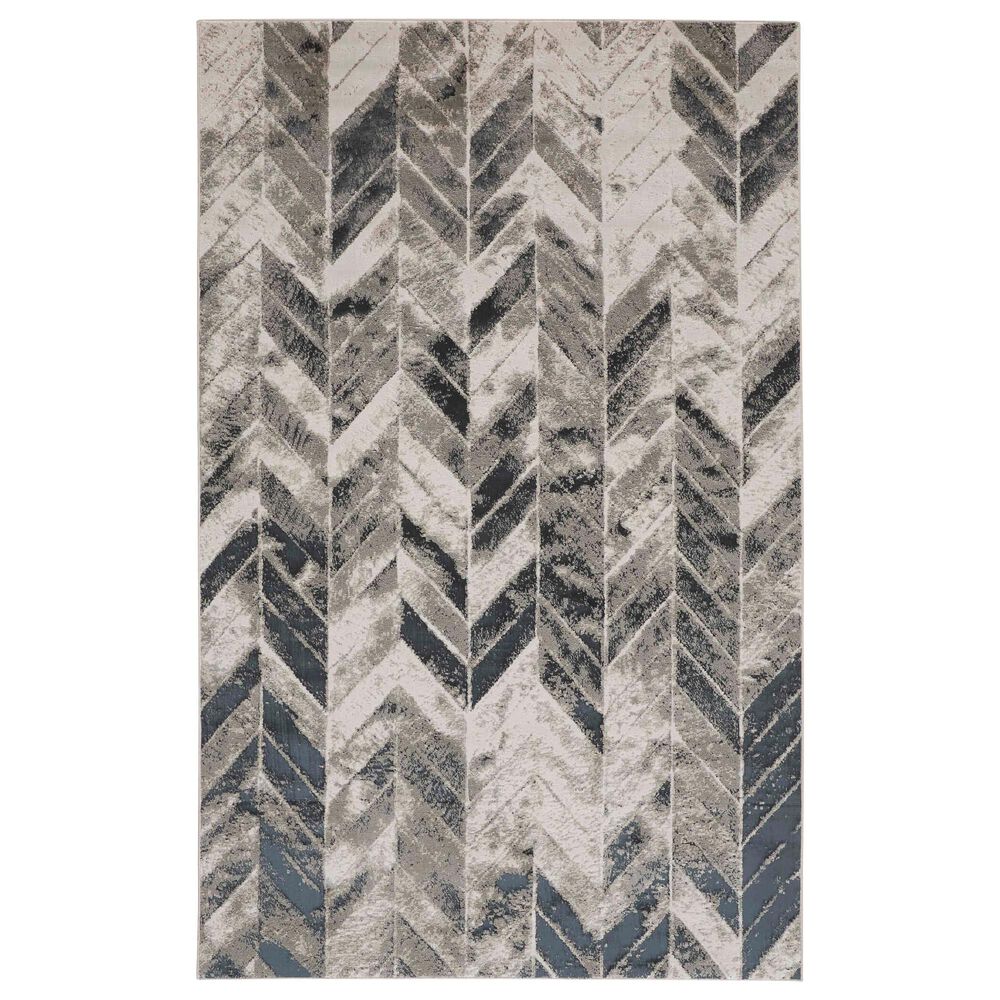 Feizy Rugs Micah 3048F 5' x 8' Gray and Silver Area Rug, , large