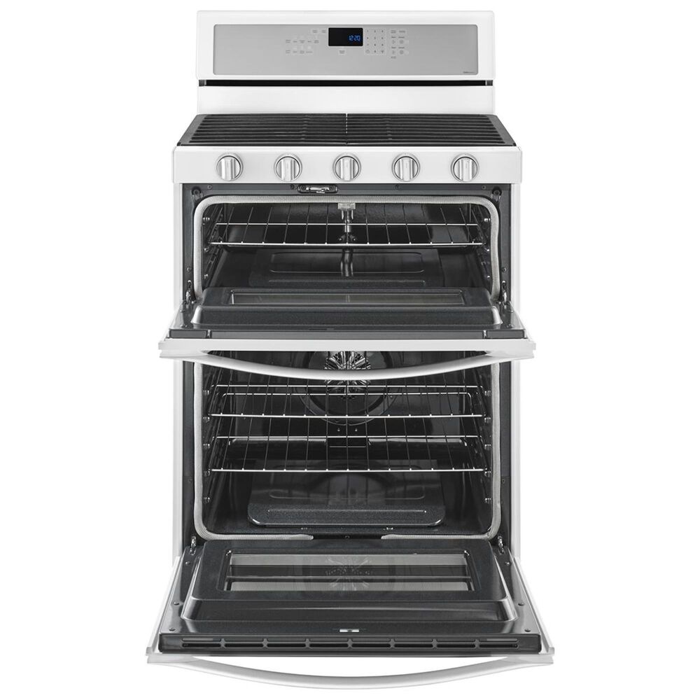 Whirlpool 6.0 Cu. Ft. Gas Double Oven Range with Center Oval Burner in White, , large