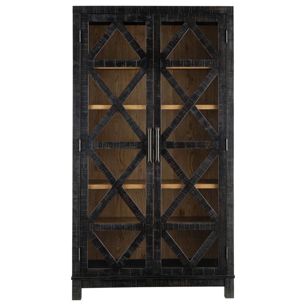 Ashley Christop Accent Cabinet in Black and Natural Brown, , large