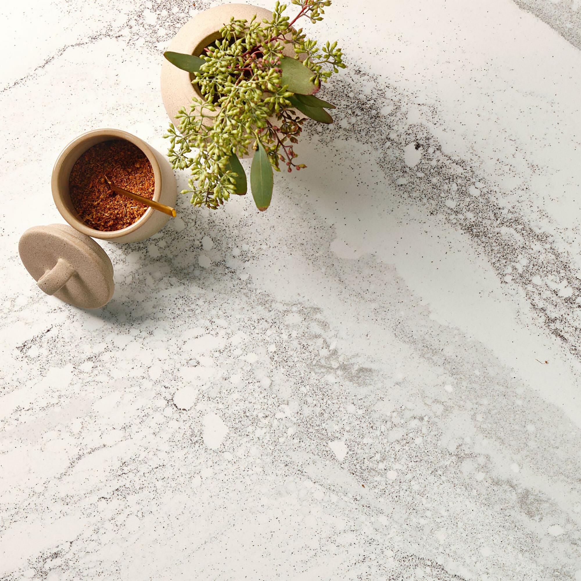 Cambria Luxury Harlow 3cm Quartz Countertop in White and Gray