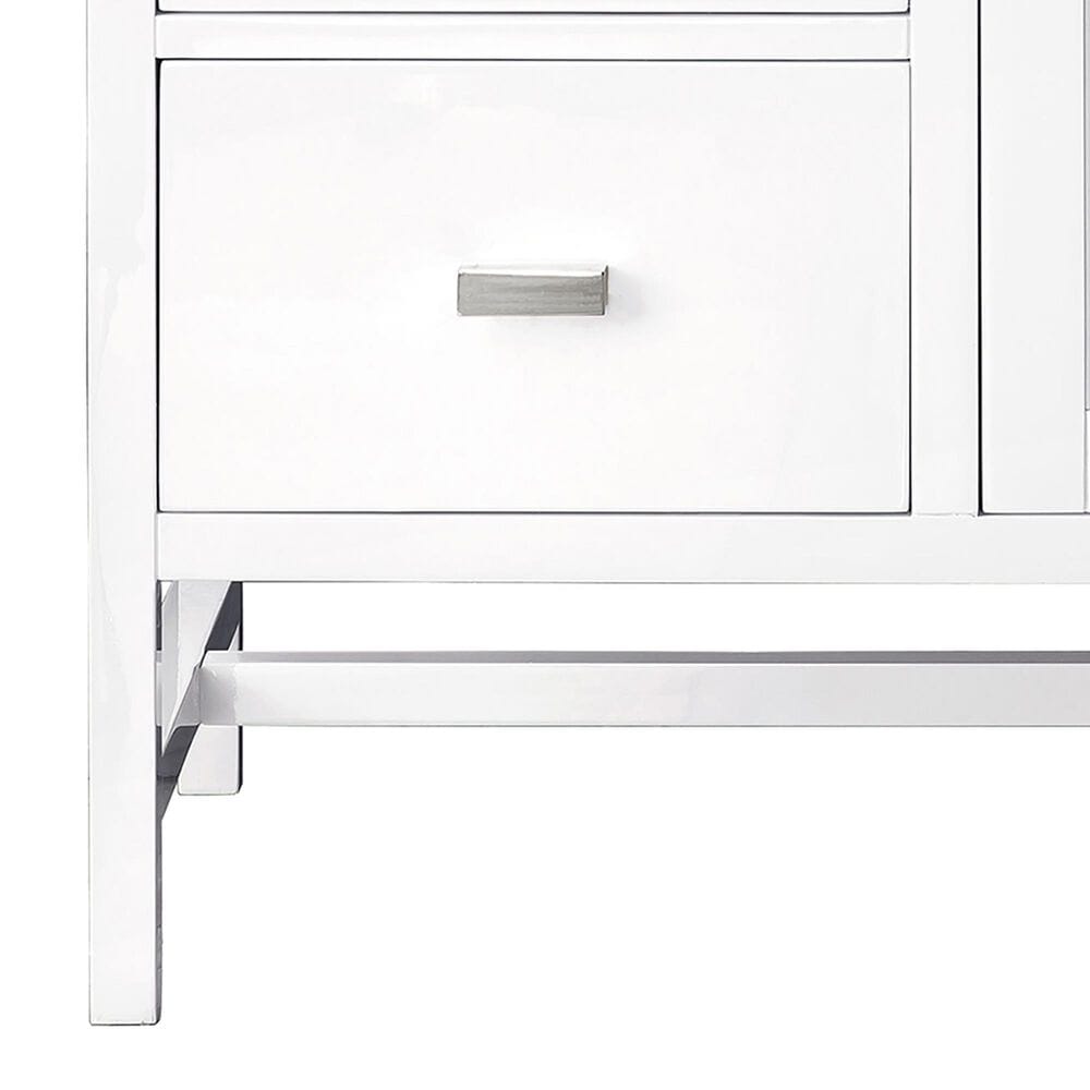 James Martin Vanities Addison 36&quot; Single Bathroom Vanity in Glossy White with 3 cm Arctic Fall Solid Surface Top and Rectangular Sink, , large