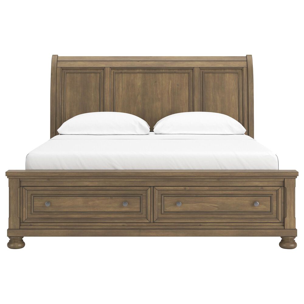 Ashley Feddinger California King Storage Sleigh Bed in Chestnut Brown, , large