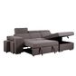 Amalfi Home Furniture Positano 2-Piece Sleeper Sectional in Urban Pepper, , large