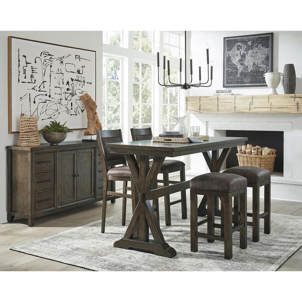 Drew and Jonathan Home Denman Bar Height Dining Table in Brown - Table Only, , large