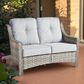HOMLUX Outdoor Rattan Loveseat with Ergonomic in Gray, , large