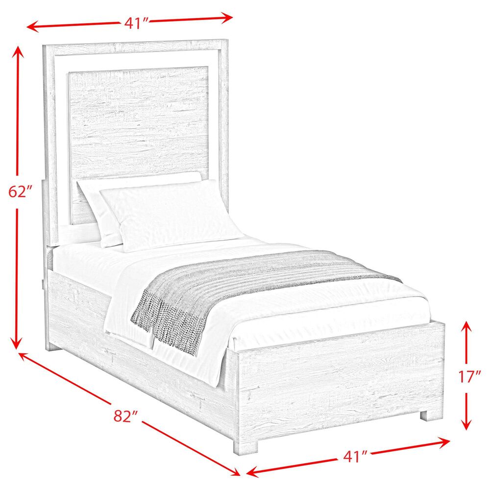 Mayberry Hill San Matteo 5-Piece Twin Bedroom Set in Ash Grey and White, , large