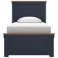 Ashley Landocken 5-Piece Twin Bedroom Set in Brown and Blue, , large