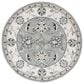 Safavieh Micro-Loop MLP384F 5" Round Gray and Ivory Area Rug, , large