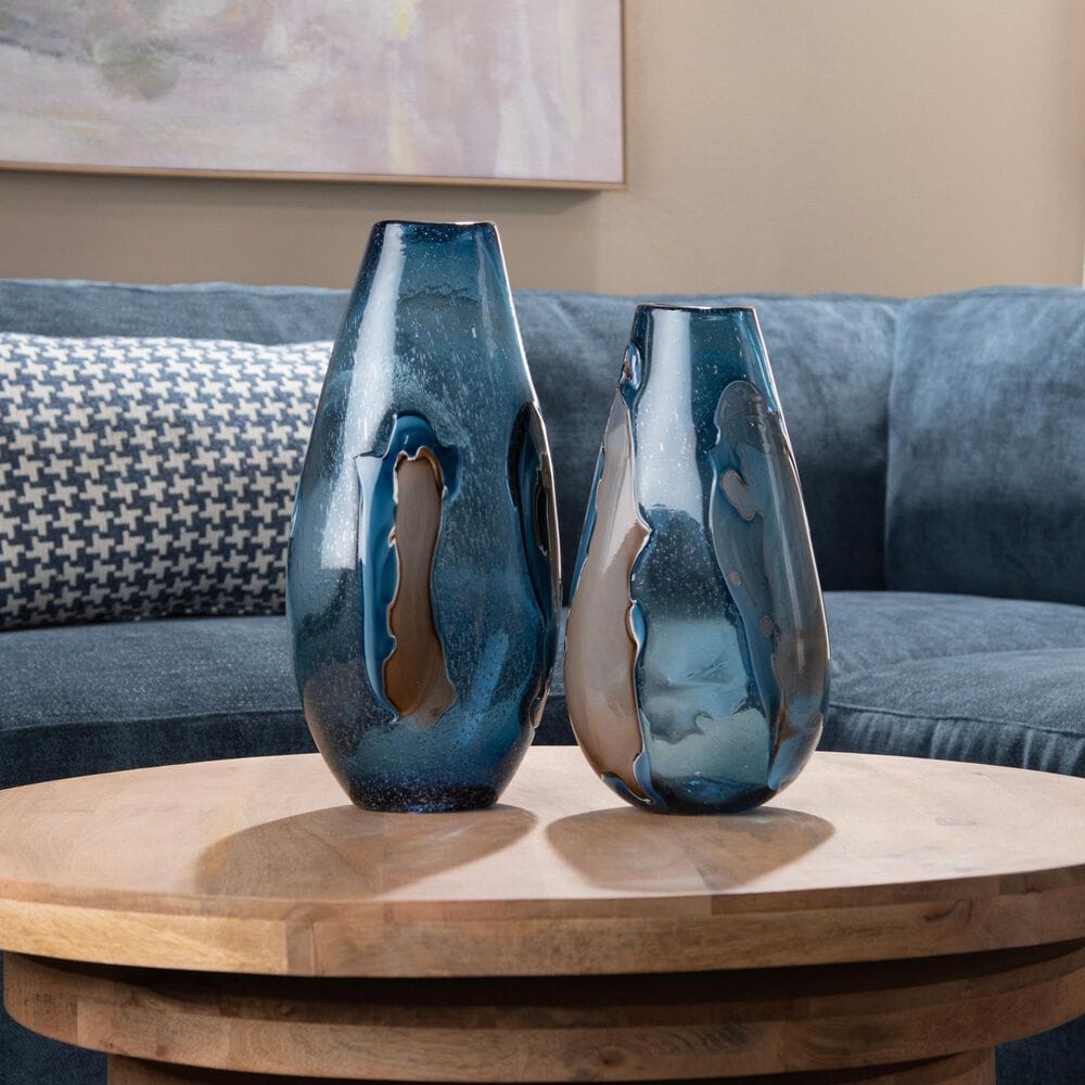 Slatehouse Bridger Small Vase in Blue and Brown, , large
