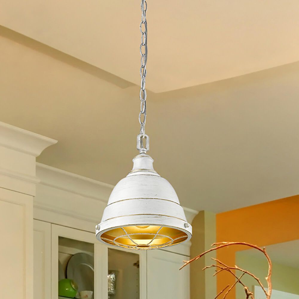Golden Lighting Bartlett 2-Light Pendant in French White, , large