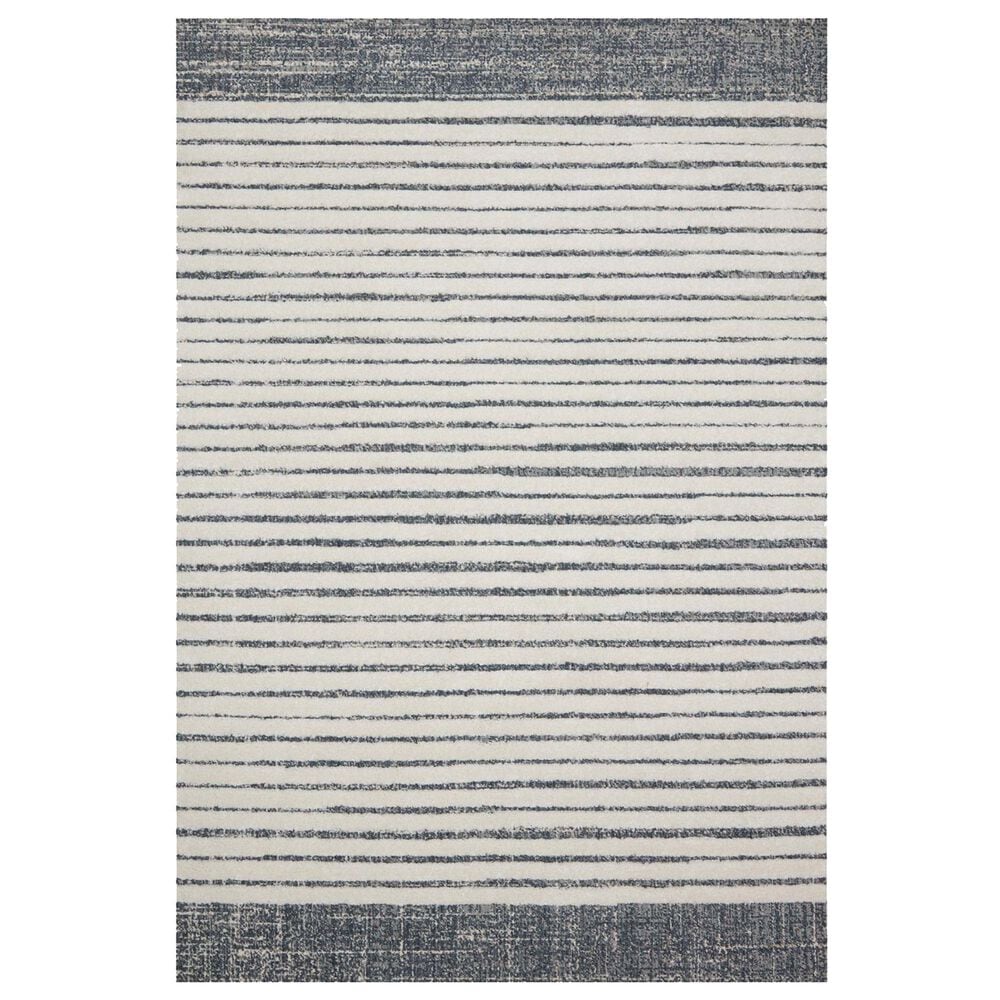 Loloi II Hagen 5"3" x 7"8" White and Ocean Area Rug, , large