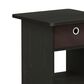 HOMLUX 1-Drawer Modern Nightstand with Open Shelf in Espresso, , large