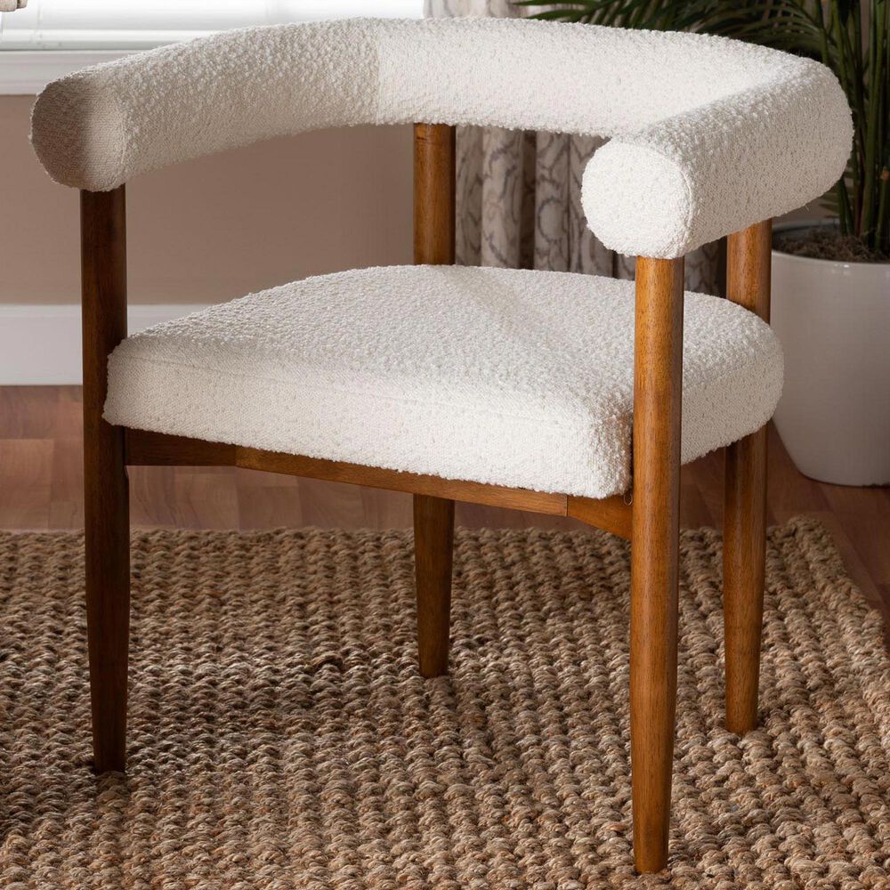 Baxton Studio Caia Arm Chair in Walnut Brown, , large