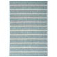 Nourison Positano POS03 Aqua and Ivory 5" x 7" Indoor/Outdoor Area Rug, , large