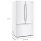 Whirlpool 24.3 Cu. Ft. Counter Depth 3-Door French Door Refrigerator in White, , large