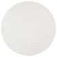 Safavieh August Shag 4" Round White Area Rug, , large