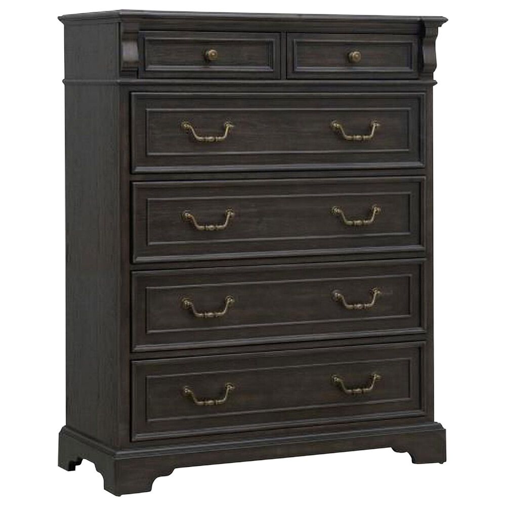 Nicolette Home Hickory Creek 6 Drawer Chest in Brown Velvet, , large