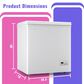 HOMLUX 5 Cu. Ft. Deep Chest Freezer with Removable Basket in White, , large