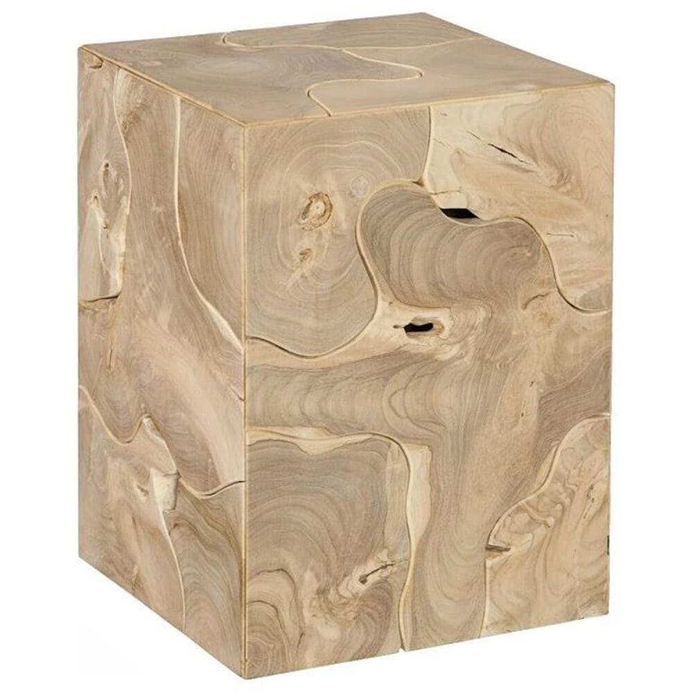 TimberHaus Teak Slice Side Table in Bleached Teak, , large