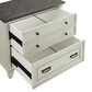 Wycliff Bay Hartford 3-Piece L-Shaped Desk with Lateral File Set in Antique White and Gray, , large