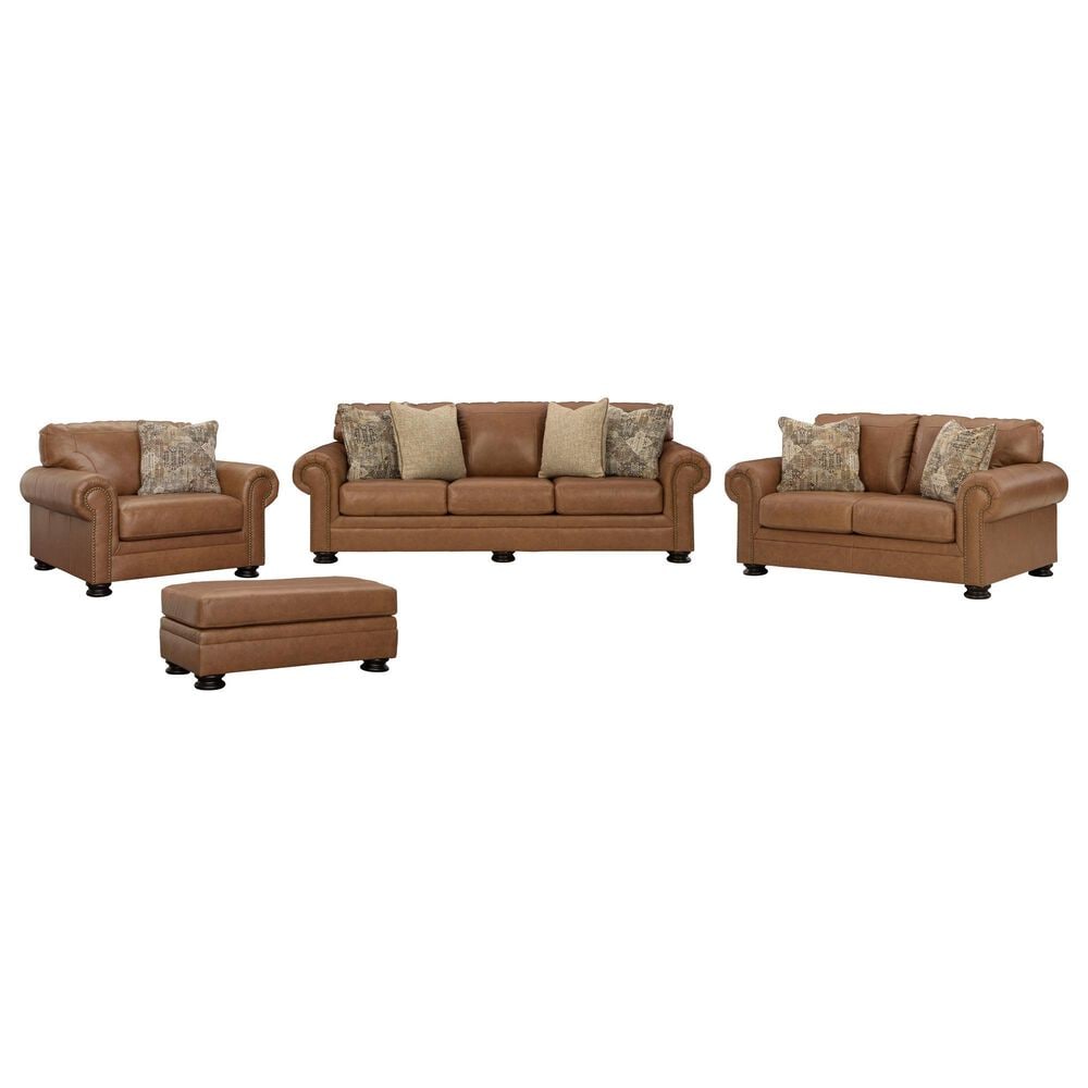 Ashley Carianna 4-Piece Stationary Living Room Set in Caramel, , large
