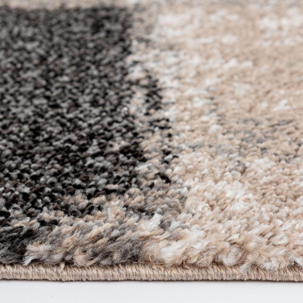 Central Oriental Tulsa Brunsville 5&#39; x 7&#39;3&quot; White Sand and Armor Grey Area Rug, , large