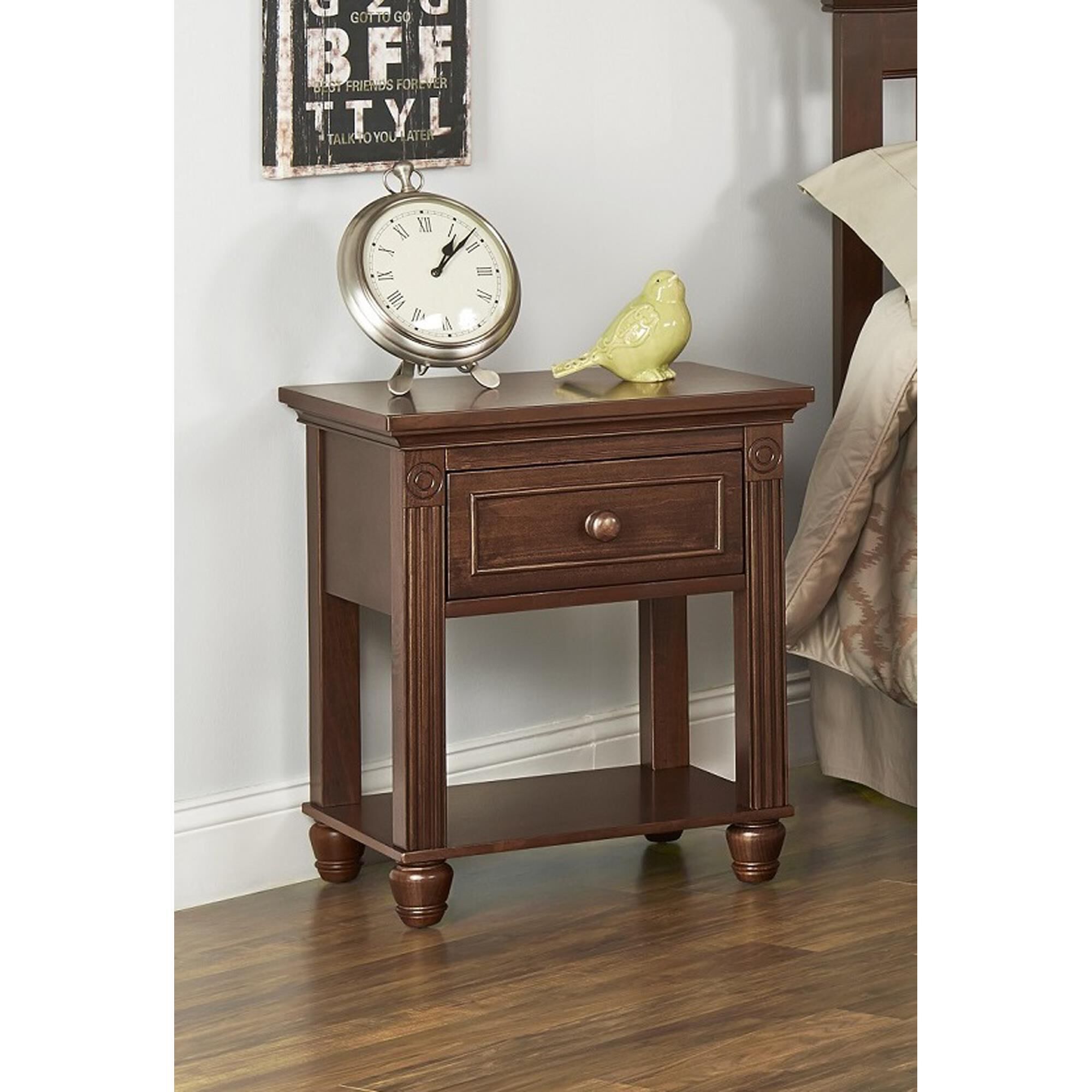 Baby Cache Montana 1 Drawer Nightstand in Brown Sugar NFM