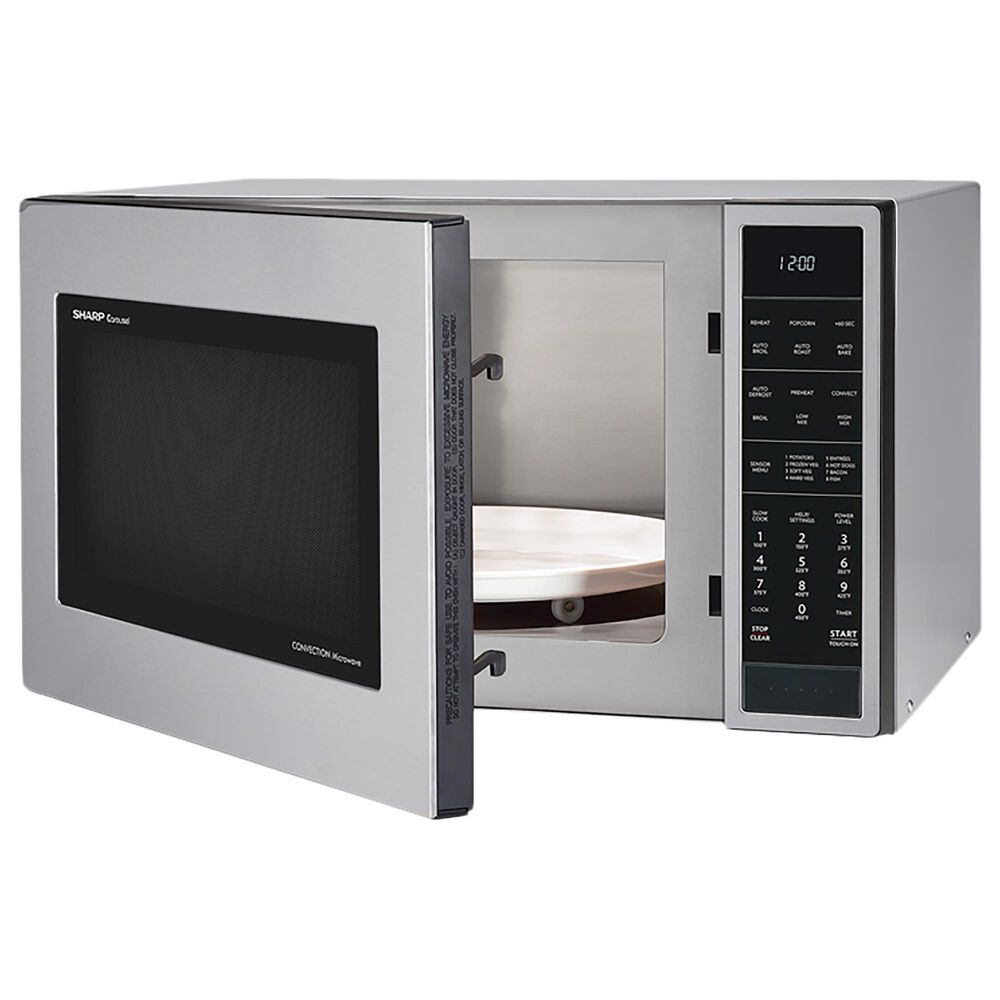 Sharp 1.5 Cu. Ft. Convection Microwave Oven in Stainless Steel, , large