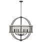 Golden Lighting Roost 9-Light Chandelier with Chicken Wire Shade in Matte Black, , large