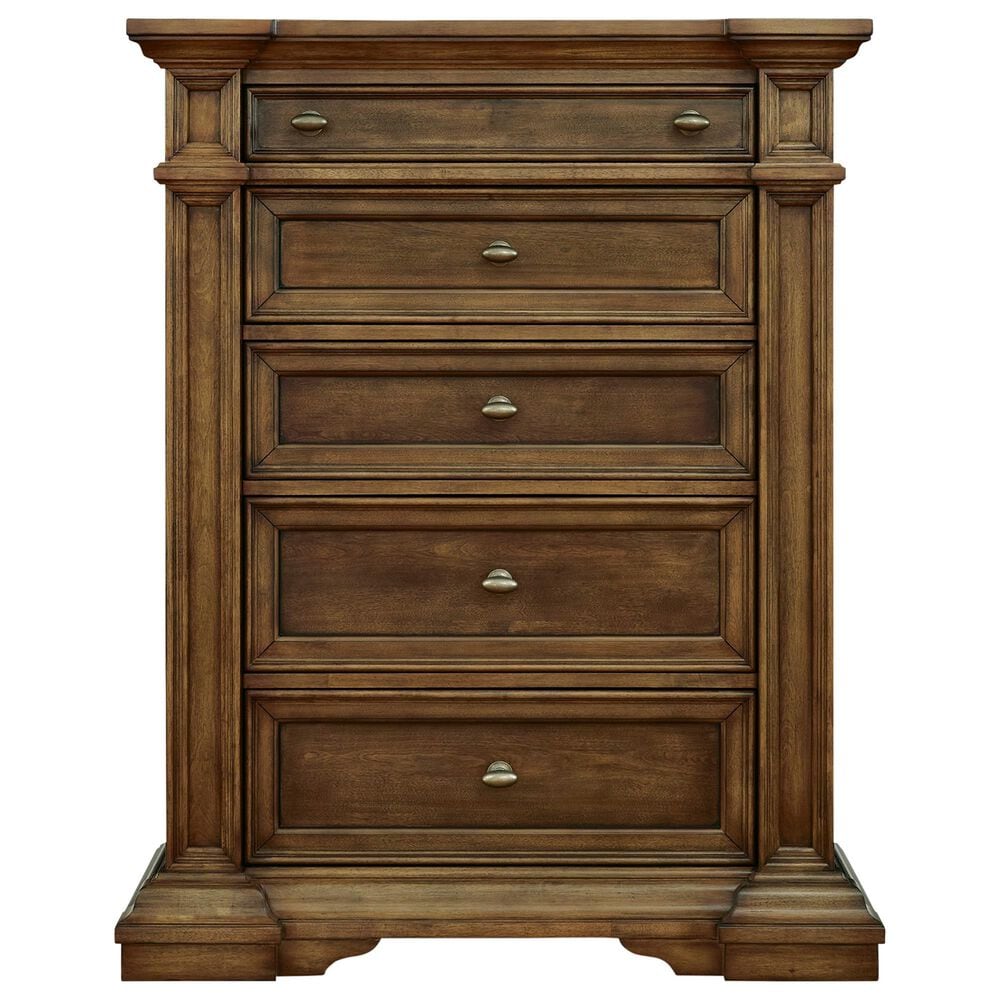 Millenium Frantanna 5 Piece Queen Panel Bedroom Set in Brown, , large