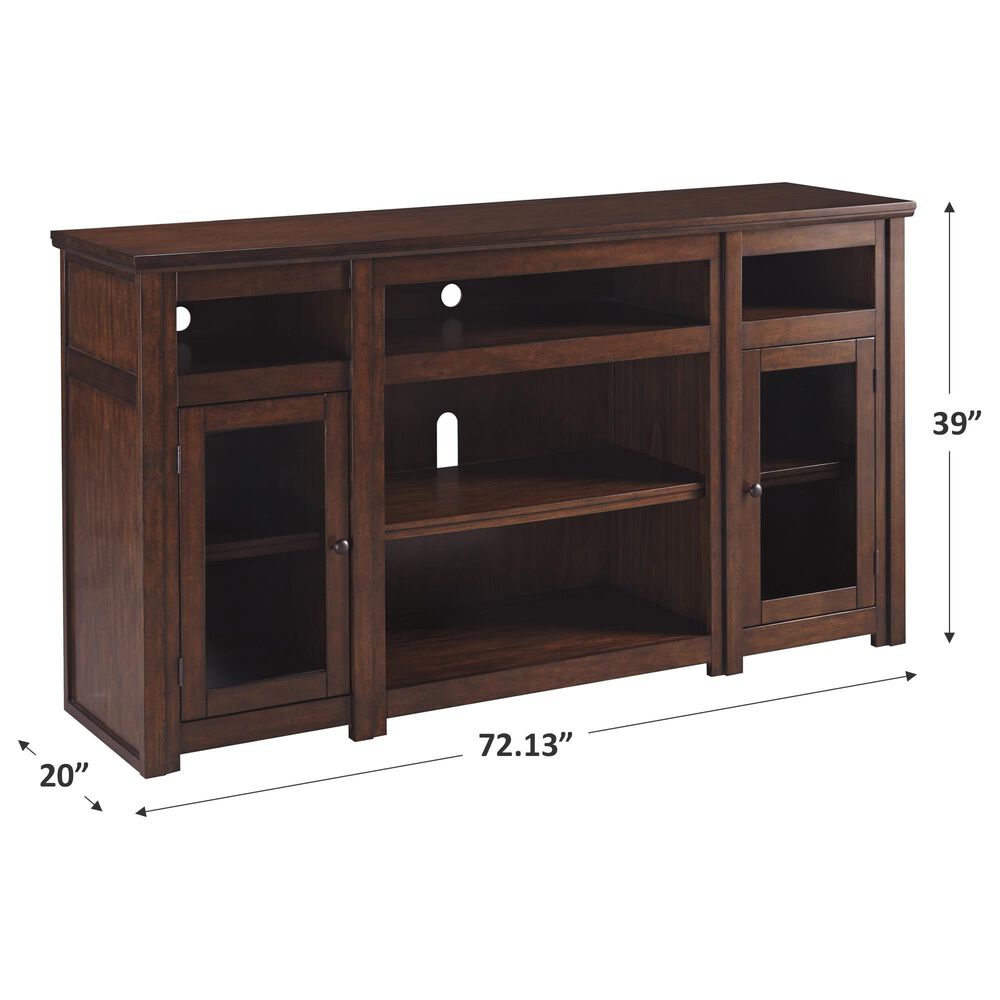 Signature Design by Ashley Harpan 72 TV Stand in Reddish Brown | NFM