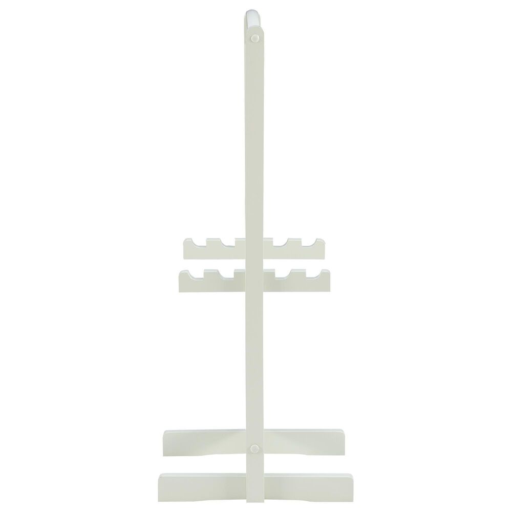 Linon Home Decor Compass Folding TV Tray Table Set with Stand in Light Gray (Set of 4), , large