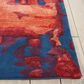Nourison Prismatic PRS13 3"9" x 5"9" Blue and Flame Area Rug, , large