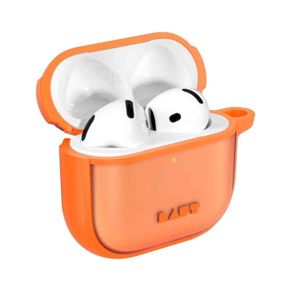LAUT Huex Protect Case for AirPods 4 in Neon Orange, , large