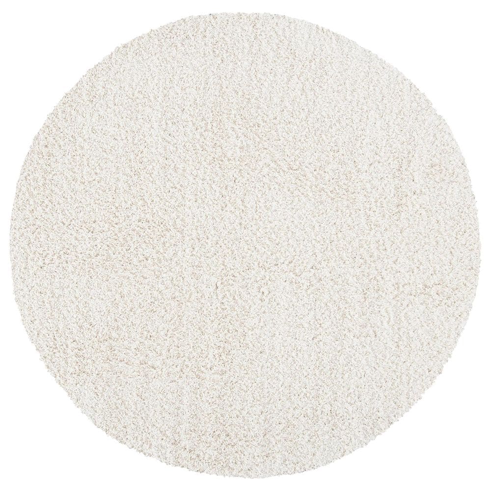 Safavieh Venus Shag 2"7" Round Ivory Area Rug, , large