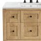 James Martin Vanities Breckenridge 36" Single Bathroom Vanity in Light Natural Oak with 3 cm Arctic Fall Solid Surface Top and Rectangular Sink, , large