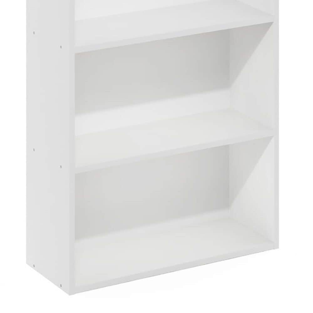 HOMLUX 6-Tier Free Standing Open Storage Bookcase in White, , large