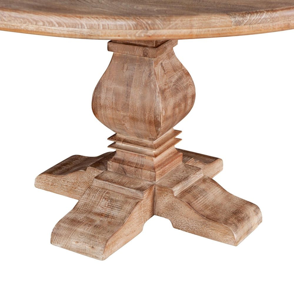 Home Trends &amp; Design San Rafael 72&quot; Round Dining Table in Antique Oak - Table Only, , large