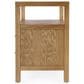 Butler Specialty Company Nora 2-Drawer Wide Nightstand with Open Shelf in Light Natural Brown, , large