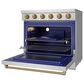 Thor Kitchen Gordon Ramsay 6 Cu. Ft. Professional Freestanding Electric Range with Bronze Handle Kit in Stainless Steel, , large