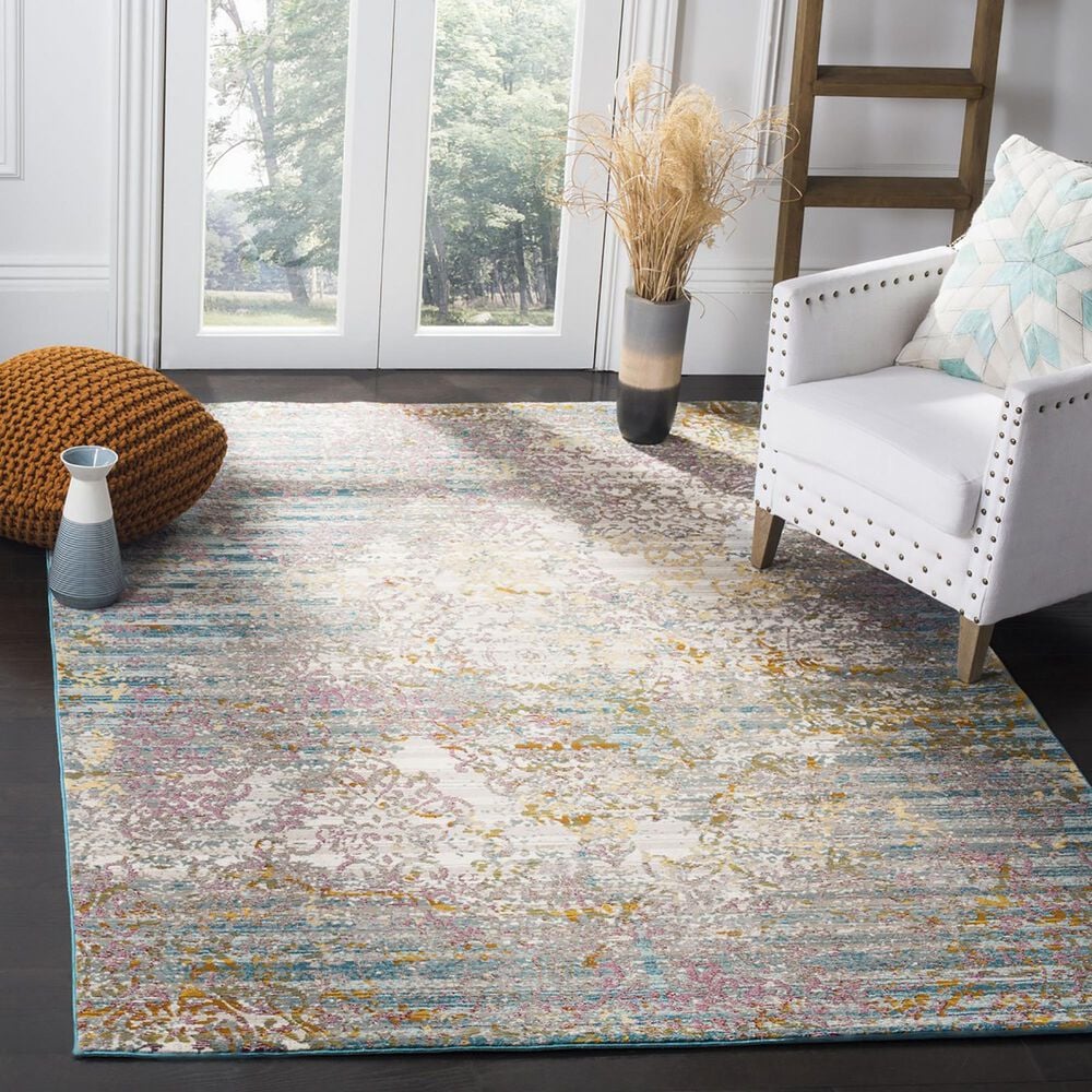 Safavieh Aria Damask 9&#39; x 12&#39; Cream and Multicolor Area Rug, , large