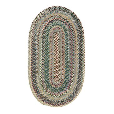 Capel Bear Creek 0980-400 2" x 3" Concentric Misty Blue Scatter Rug, , large