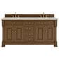James Martin Vanities Brookfield 72" Double Bathroom Vanity in Honey Oak with 3cm Victorian Silver Quartz Top and Rectangular Sinks, , large