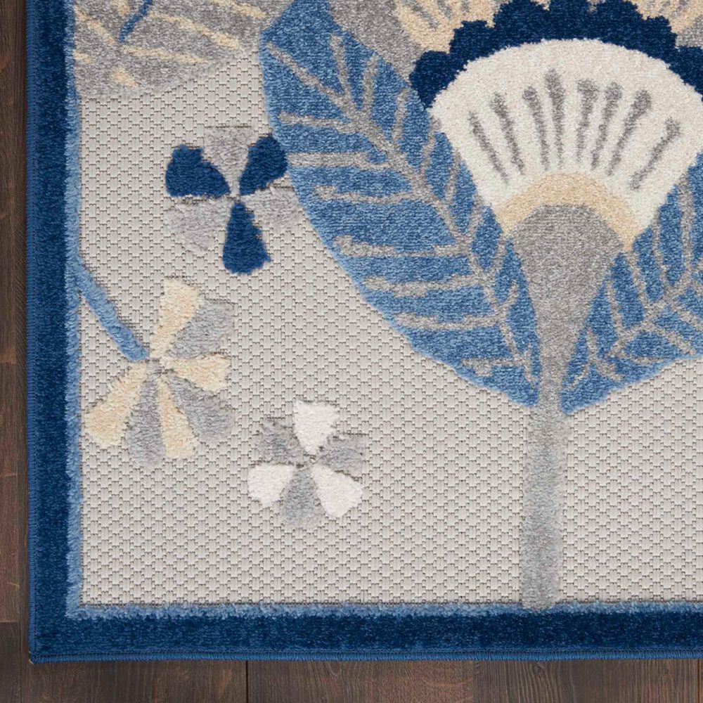 Nourison Aloha ALH25 12&#39; x 15&#39; Blue and Grey Indoor/Outdoor Area Rug, , large