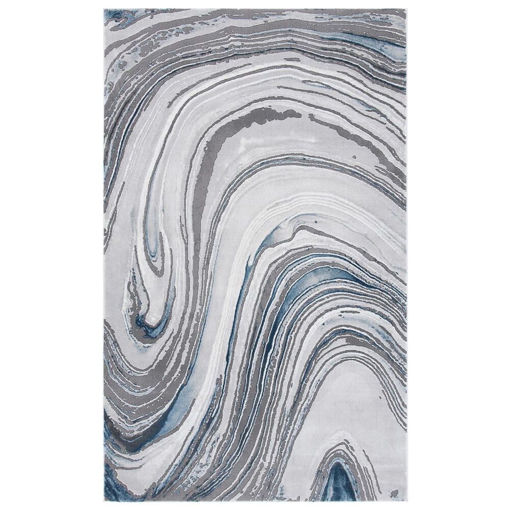 Safavieh Craft CFT845M 4" x 6" Blue and Grey Area Rug, , large
