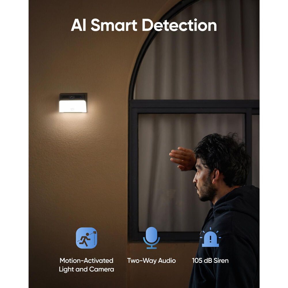 eufy S120 Solar Wall Light Cam in Black, , large