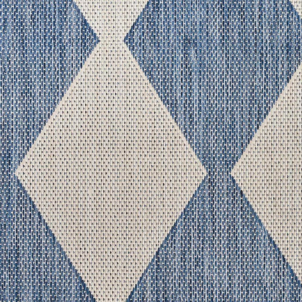 Nourison Positano Geometric Navy Blue 7&#39; x 10&#39; Indoor/Outdoor Area Rug, , large