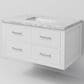 Lexora Home Castor 36" Single Bathroom Vanity in White with 2 cm White Carrara Marble Top and Rectangular Sink, , large